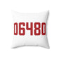 06480 Portland Connecticut Zip Code Spun Polyester Square Pillow
