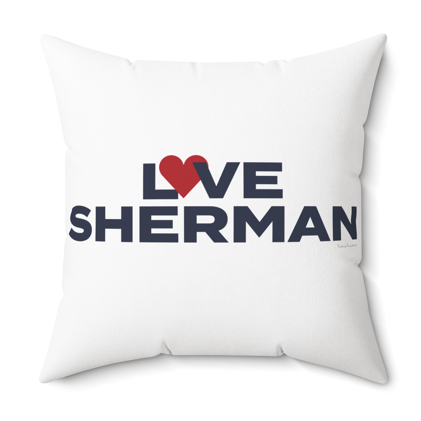 Love Sherman Spun Polyester Square Pillow