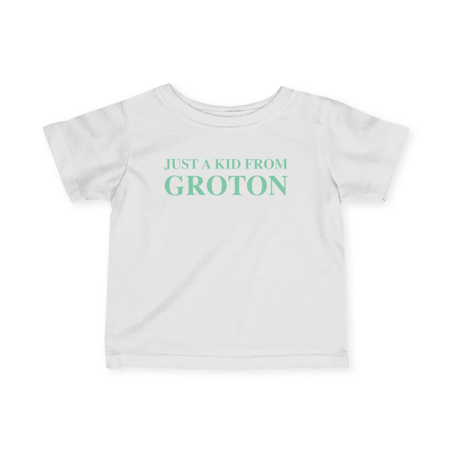 Just a kid from Groton Infant Fine Jersey T-Shirt
