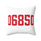 06850 Norwalk Connecticut Zip Code Spun Polyester Square Pillow