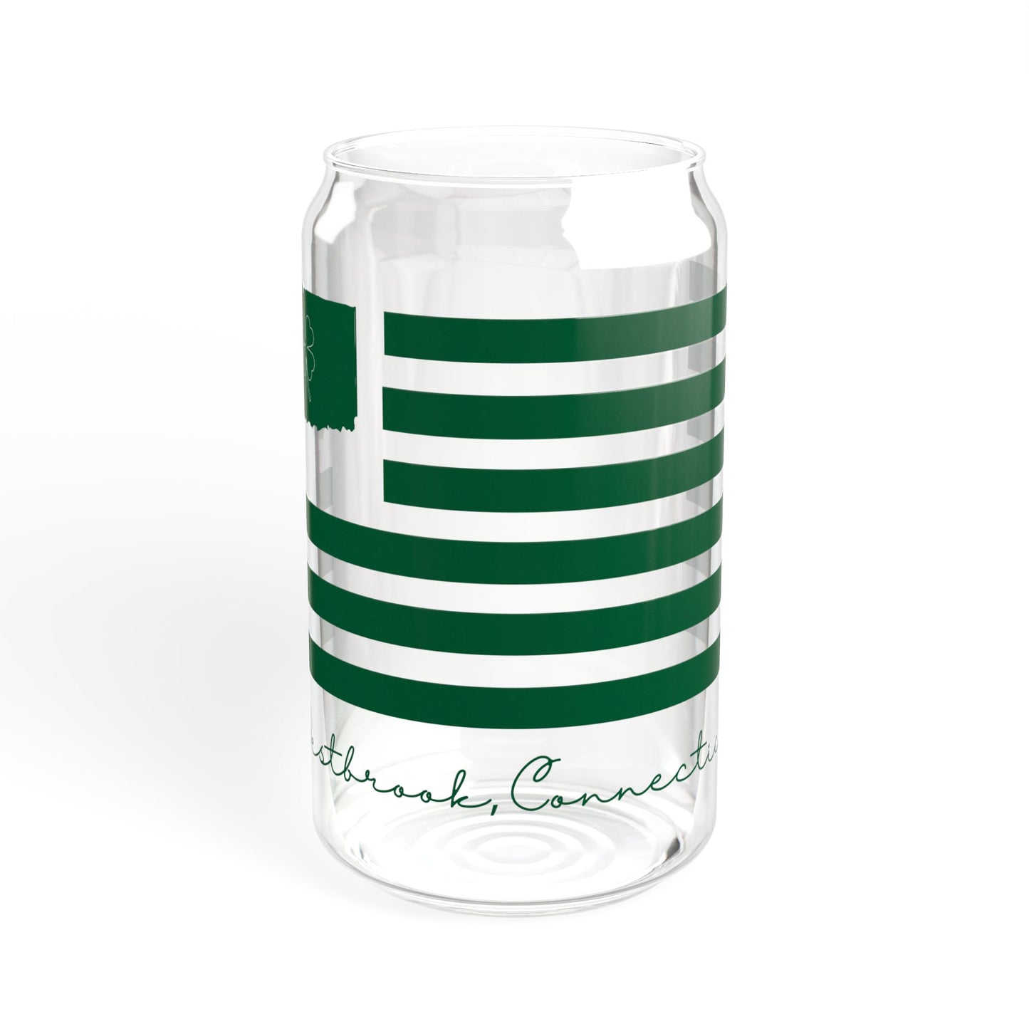 Westbrook Connecticut St. Patrick’s Day Flag Sipper Glass, 16oz