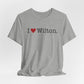 I Heart Wilton. Unisex Jersey Short Sleeve T-Shirt