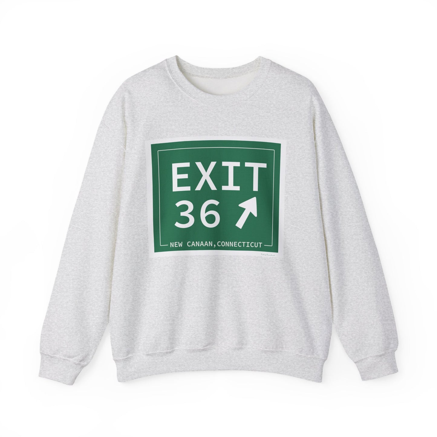 Vintage Exit 36 Merritt Parkway Sign Unisex Heavy Blend™ Crewneck Sweatshirt