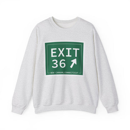 Vintage Exit 36 Merritt Parkway Sign Unisex Heavy Blend™ Crewneck Sweatshirt