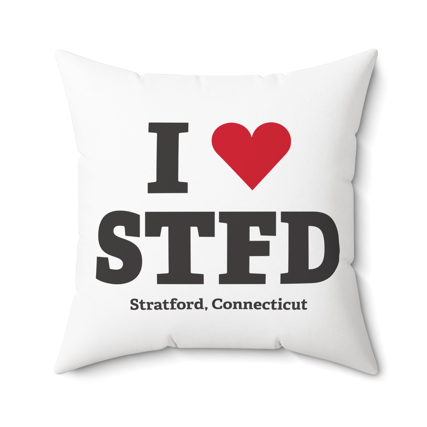 I Heart STFD Spun Polyester Square Pillow