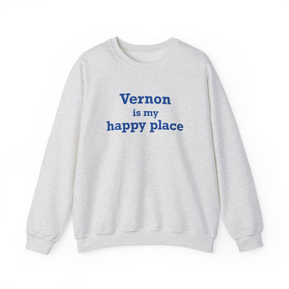 Vernon is My Happy Place Unisex Heavy Blend™ Crewneck Sweatshirt