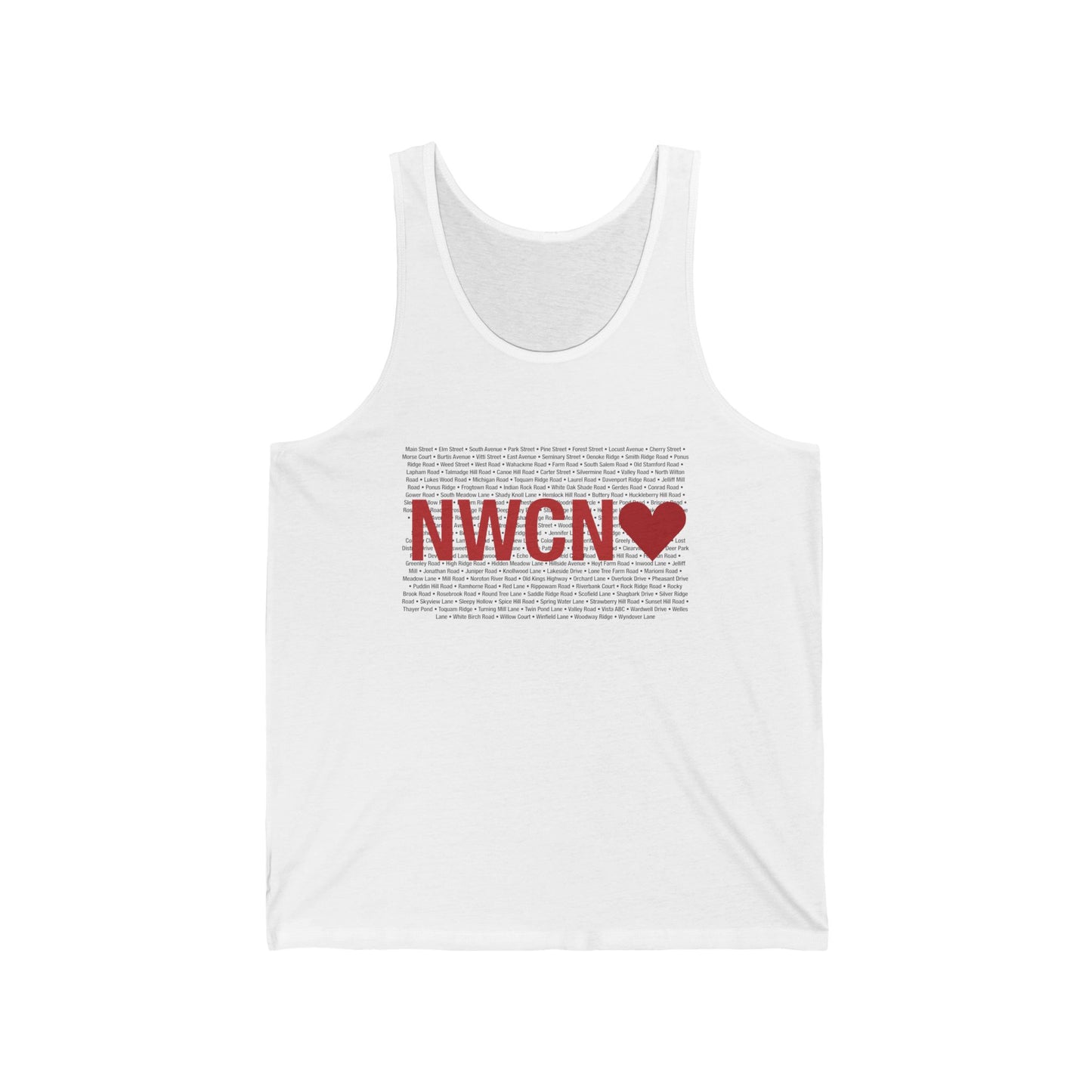 New Canaan Love Unisex Jersey Tank Top