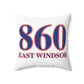 860 East Windsor Red, White & Blue Spun Polyester Square Pillow