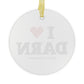 I Heart DARN Glass Ornaments