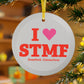 I Heart STMF Glass Ornaments