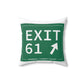 Vintage Exit 61 WCP Sign Spun Polyester Square Pillow