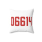 06614 - Stratford Connecticut Zip Code Spun Polyester Square Pillow