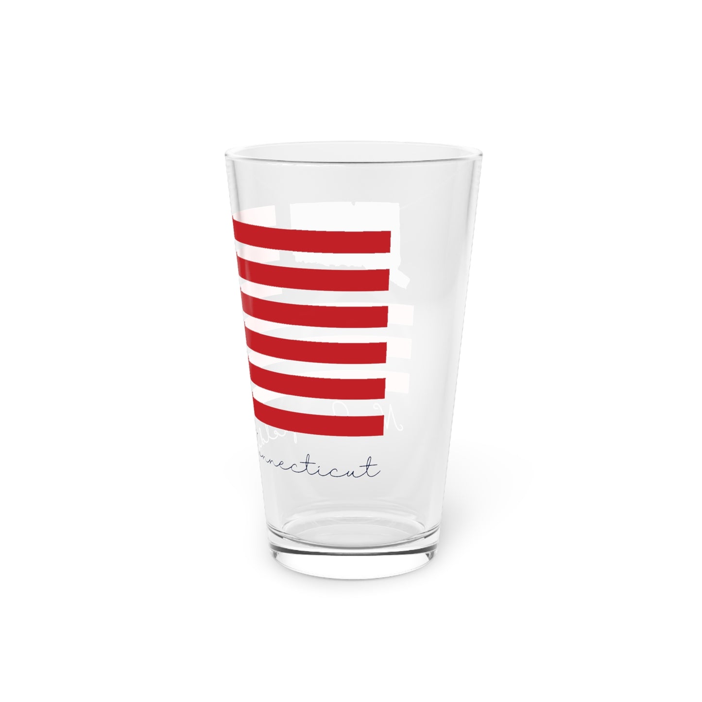 New Fairfield Connecticut Flag Pint Glass, 16oz