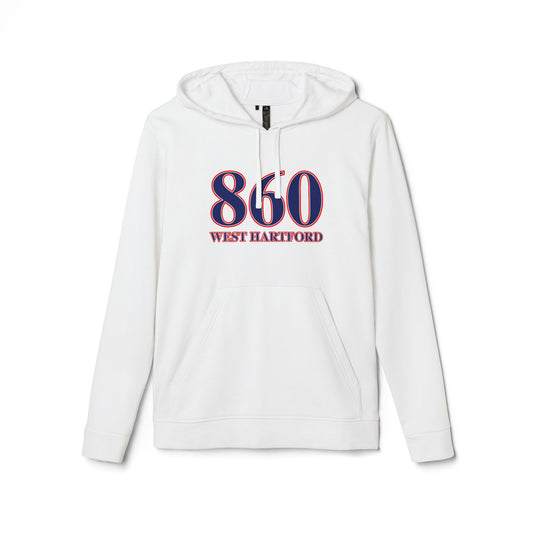 860 West Hartford Red White & Blue adidas Unisex Fleece Hoodie