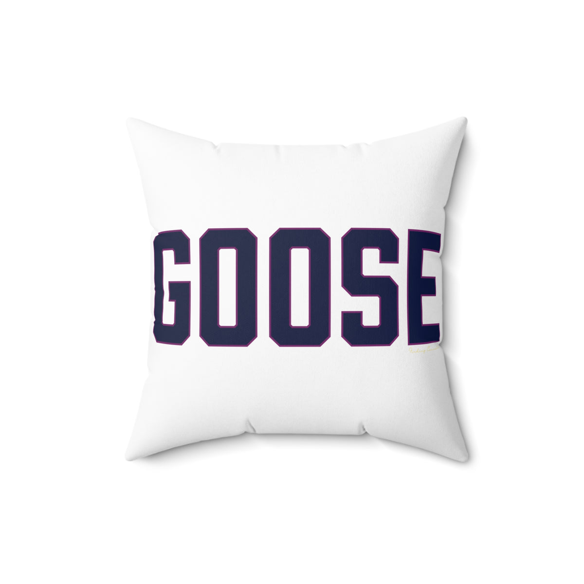 Goose Zip Code Blue & Purple Spun Polyester Square Pillow