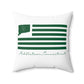 Middletown Connecticut St. Patrick’s Day Flag Spun Polyester Square Pillow
