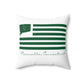 Plainville Connecticut St. Patrick’s Day Flag Spun Polyester Square Pillow