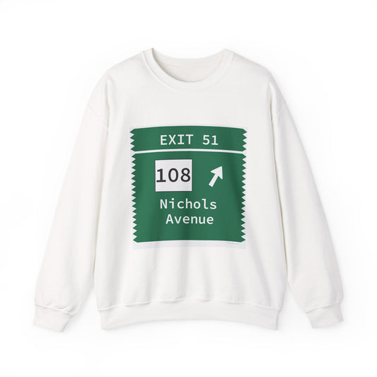 Vintage Merritt Parkway Exit 51 Sign Unisex Heavy Blend™ Crewneck Sweatshirt