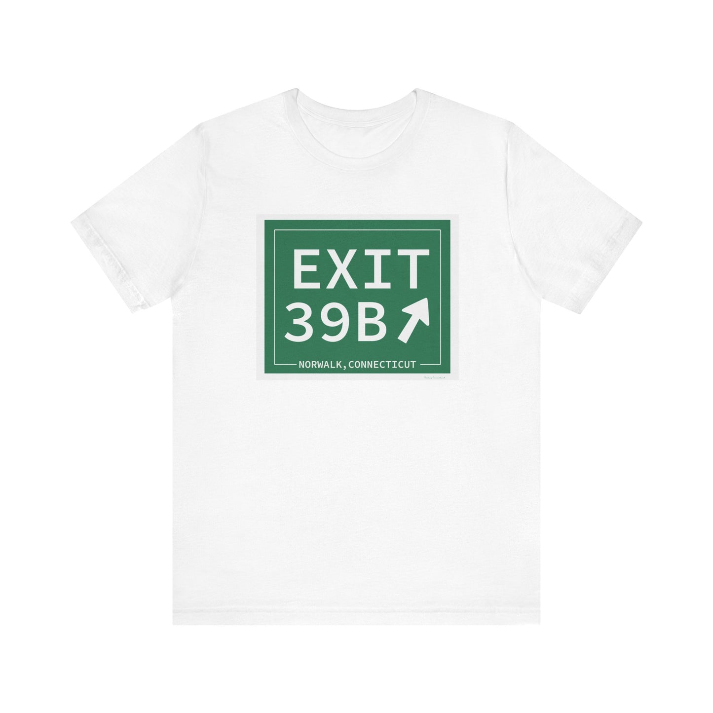 Vintage Exit 39B Merritt Parkway Sign Unisex Jersey Short Sleeve T-Shirt