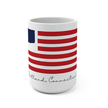 Portland Connecticut Connecticut Flag Mug 15oz