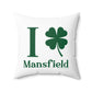 I Clover Mansfield Spun Polyester Square Pillow