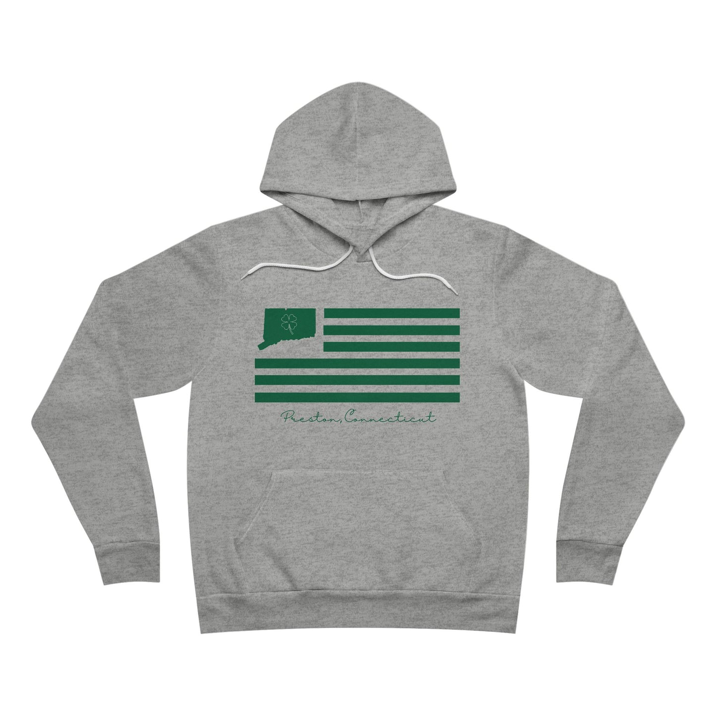 Preston Connecticut St. Patrick’s Day Flag Unisex Sponge Fleece Pullover Hoodie