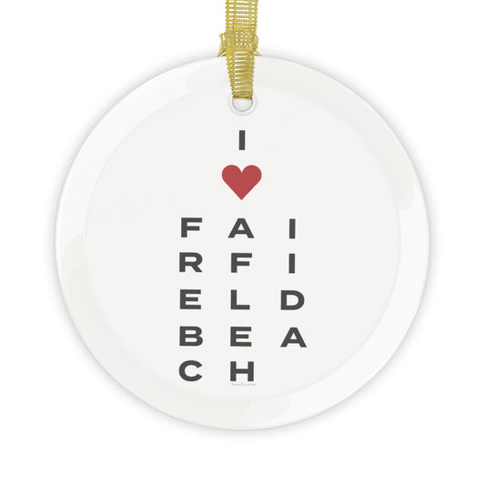 Fairfield Beach Vision Glass Ornaments