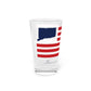 Monroe Connecticut Flag Pint Glass, 16oz
