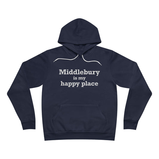 Middlebury is My Happy Place Unisex Sponge Fleece Pullover Hoodie