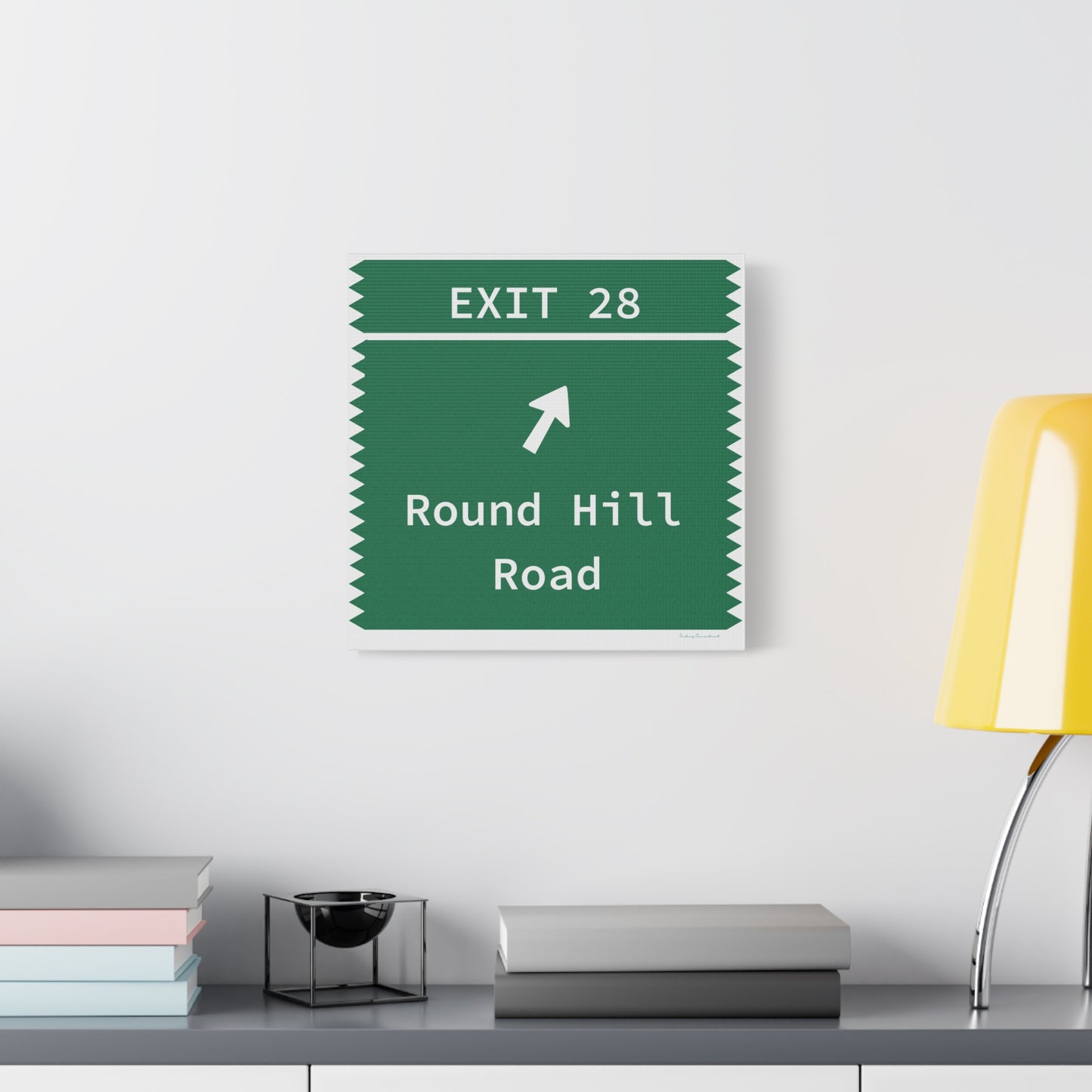 Vintage Merritt Parkway Exit 28 Sign Matte Canvas, Stretched, 1.25"