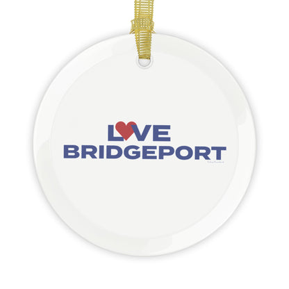 Love Bridgeport Glass Ornaments