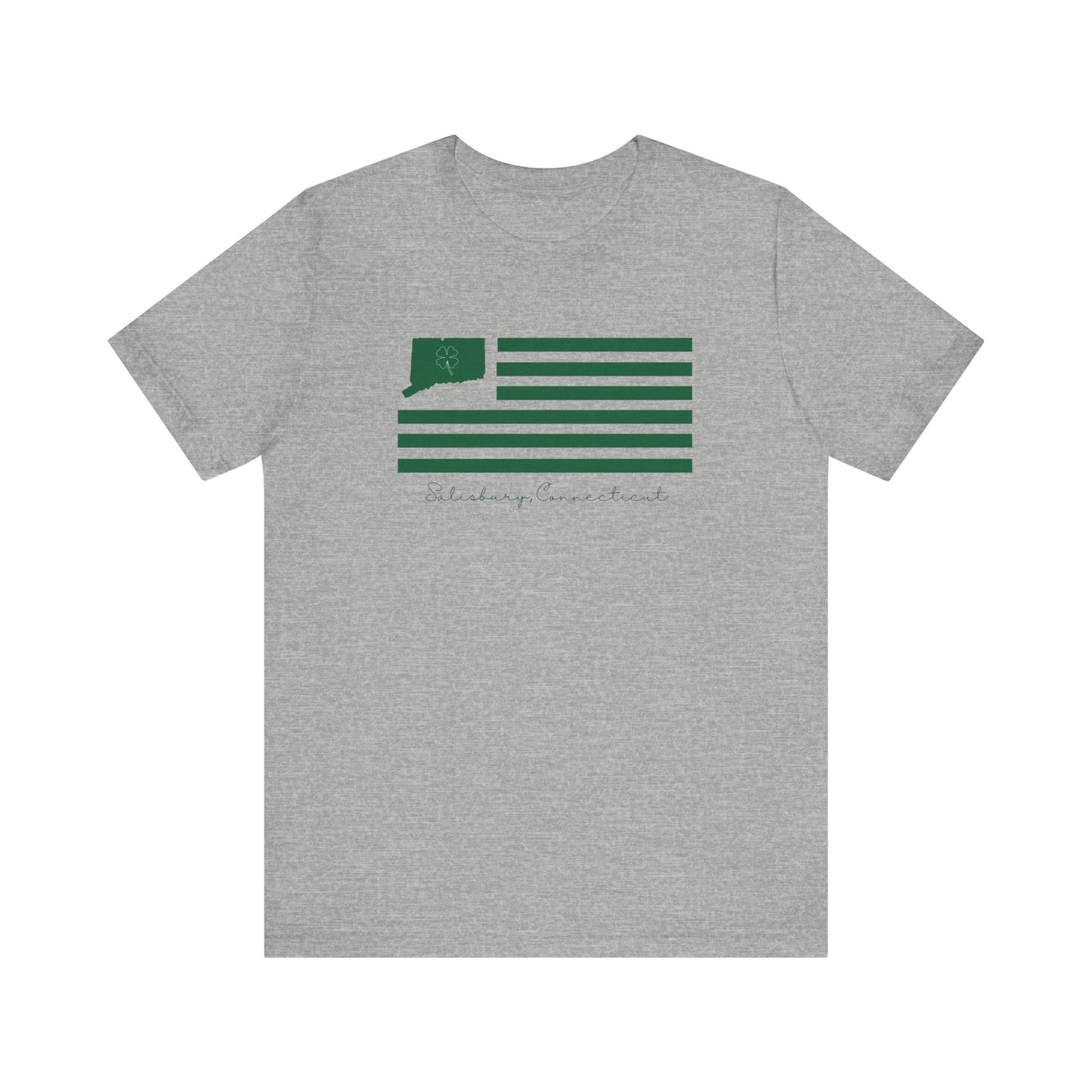 Salisbury Connecticut St. Patrick’s Day Flag Unisex Jersey Short Sleeve T-Shirt