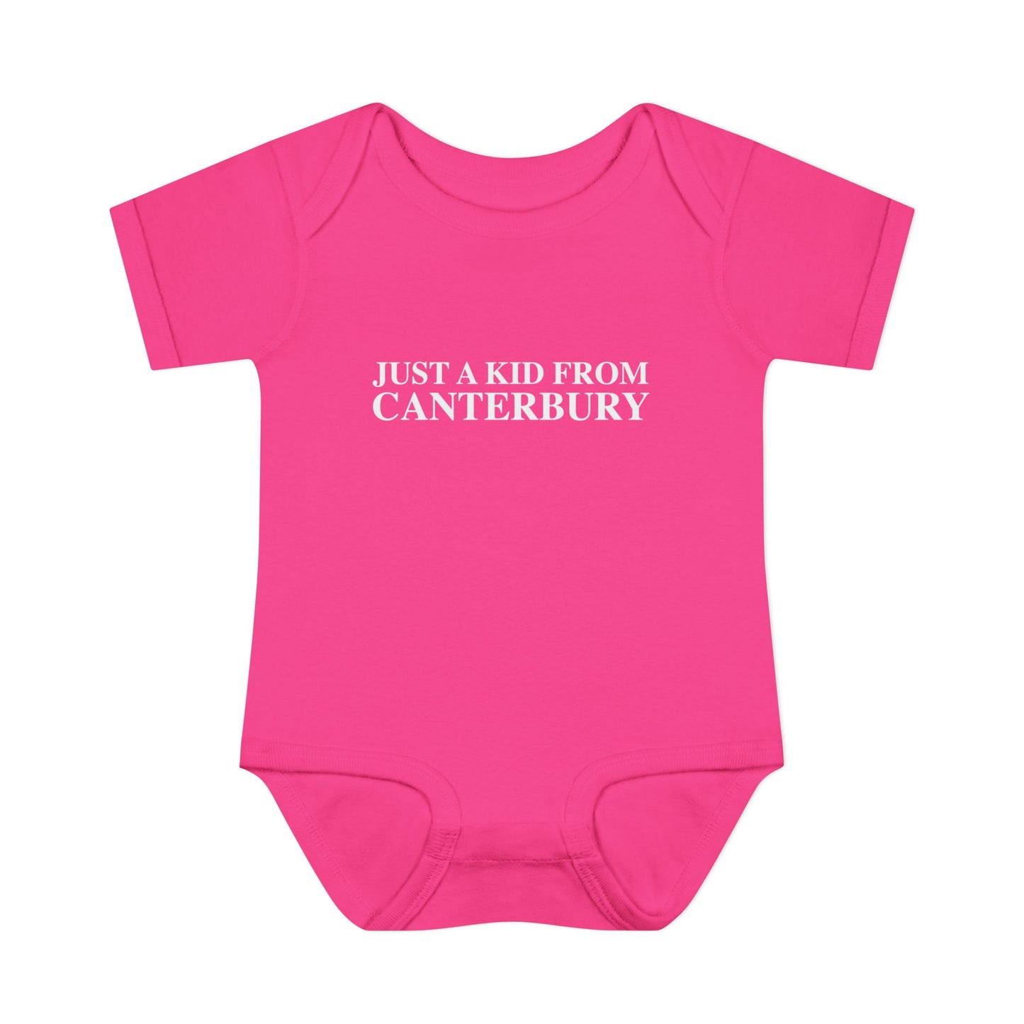 Just a kid from Canterbury Infant Baby Rib Bodysuit