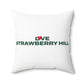 Love Strawberry Hill Spun Polyester Square Pillow