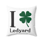 I Clover Ledyard Spun Polyester Square Pillow