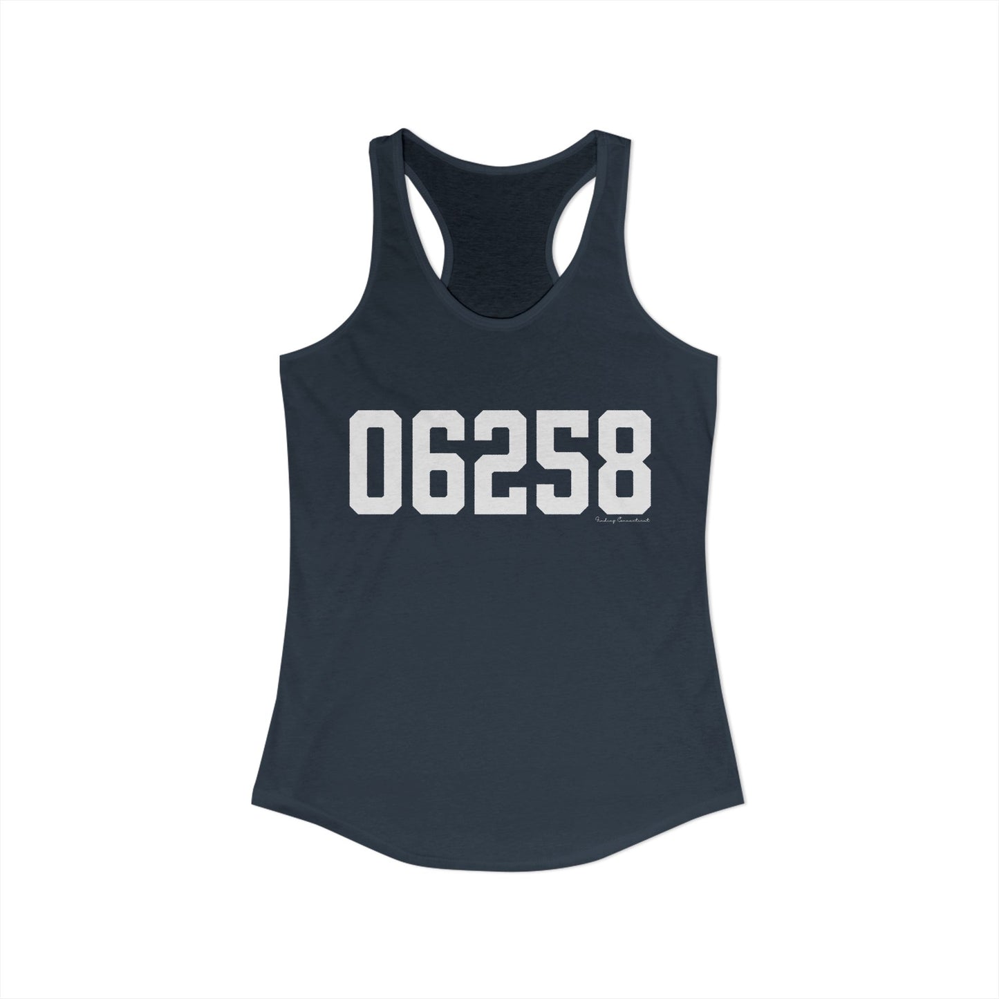 06258 Pomfret CT Zip Code Women's Ideal Racerback Tank Top