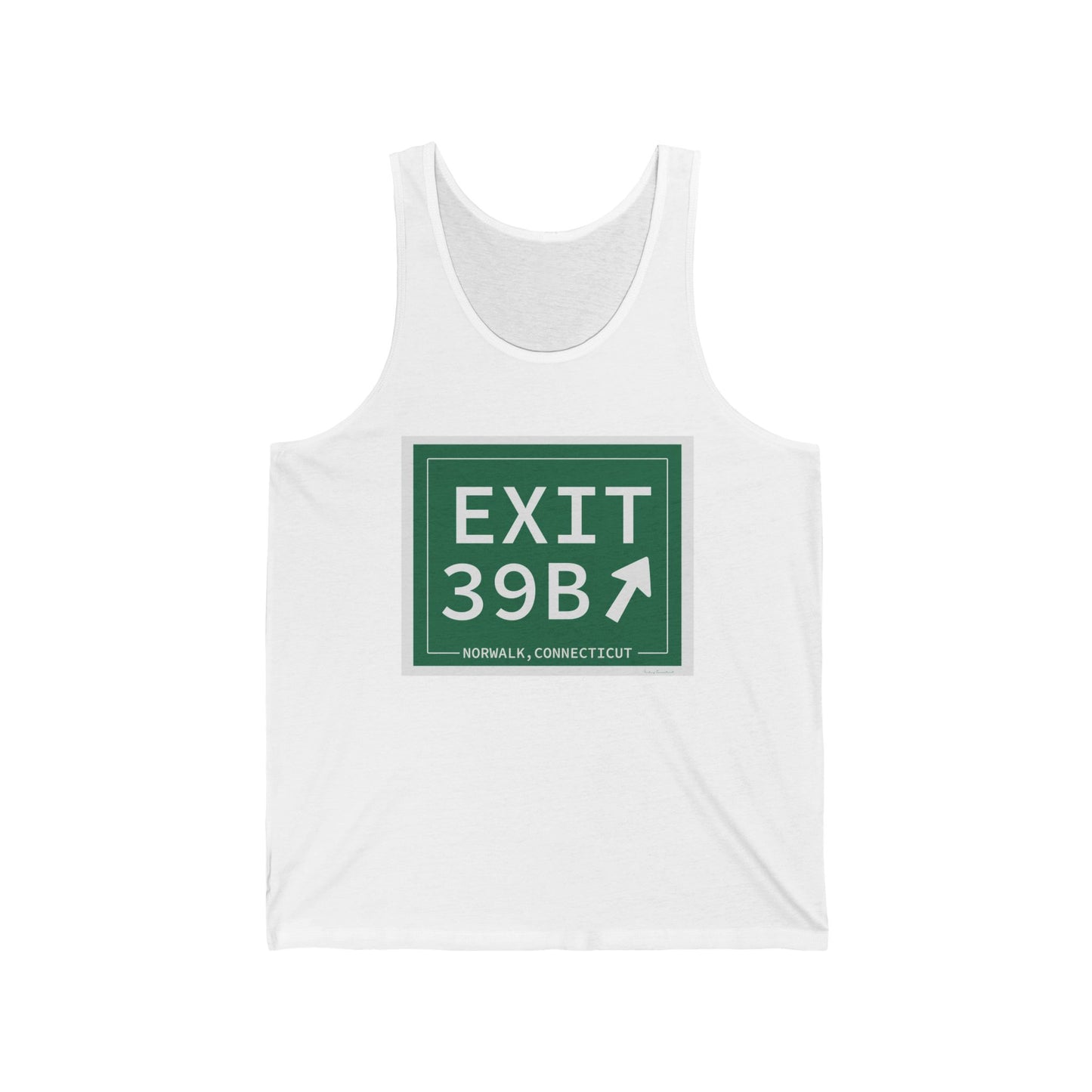 Vintage Exit 39B Merritt Parkway Sign Unisex Jersey Tank Top