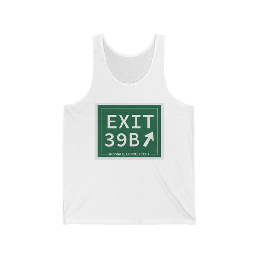 Vintage Exit 39B Merritt Parkway Sign Unisex Jersey Tank Top