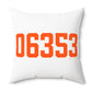 06353 Montville Connecticut Zip Code Spun Polyester Square Pillow