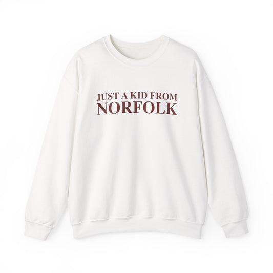 Just a kid from Norfolk Unisex Heavy Blend™ Crewneck Sweatshirt