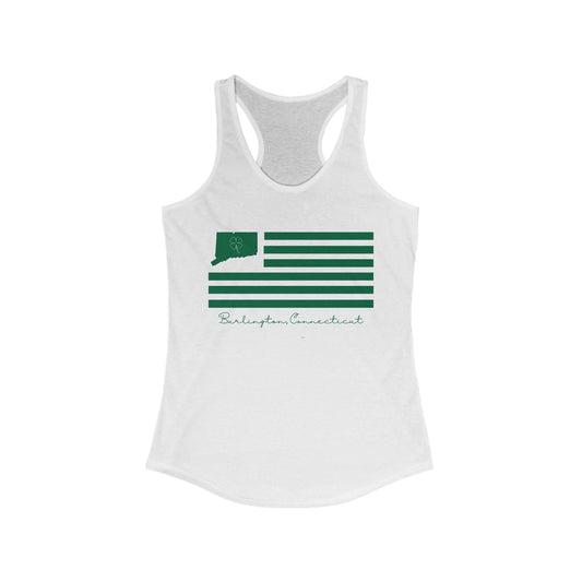 Burlington Connecticut St. Patrick’s Day Flag Women's Ideal Racerback Tank Top