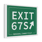 Vintage Exit 67S WCP Sign Matte Canvas, Stretched, 1.25"