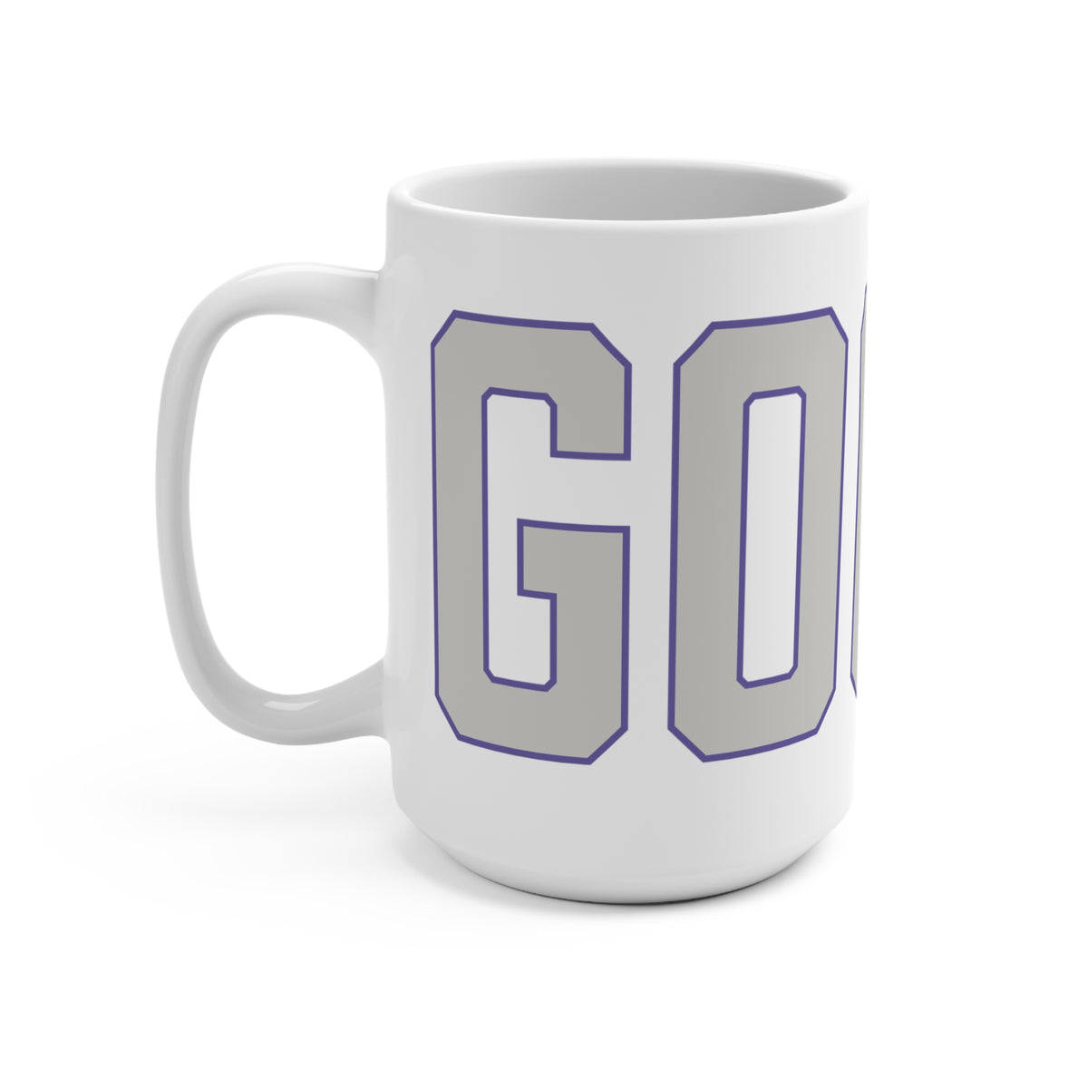 Goose Zip Code Gray & Purple Mug 15oz
