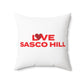 Love Sasco Hill Spun Polyester Square Pillow