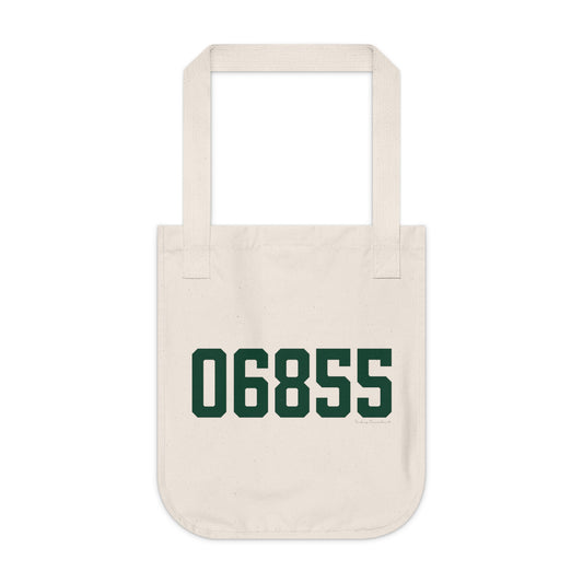 06855 Norwalk Connecticut Zip Code Organic Canvas Tote Bag