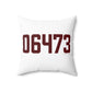 06473 North Haven Connecticut Zip Code Polyester Square Pillow