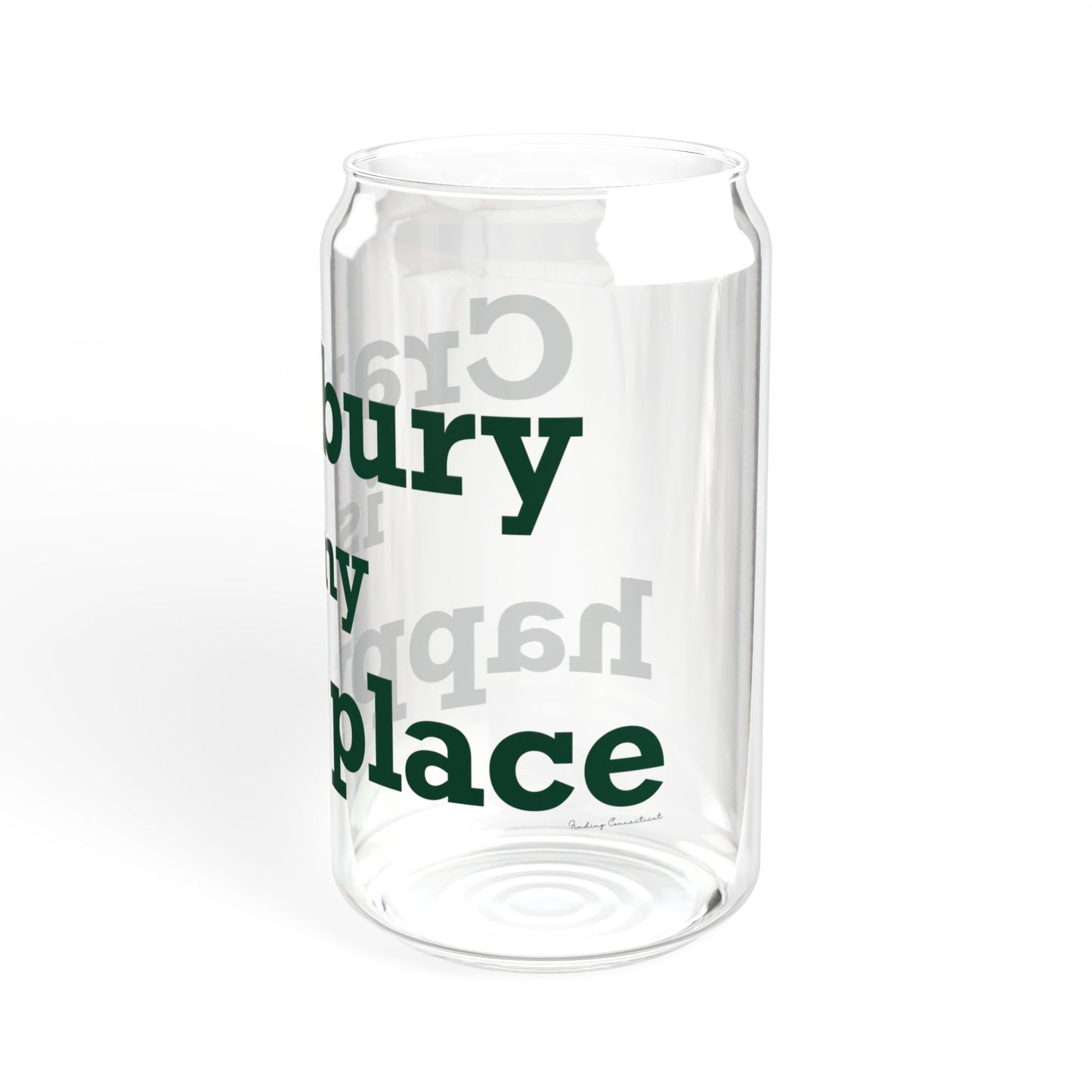 Cranbury is My Happy Place Sipper Glass, 16oz