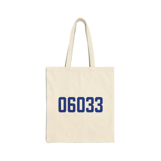 06033 Glastonbury Connecticut Zip Code Cotton Canvas Tote Bag