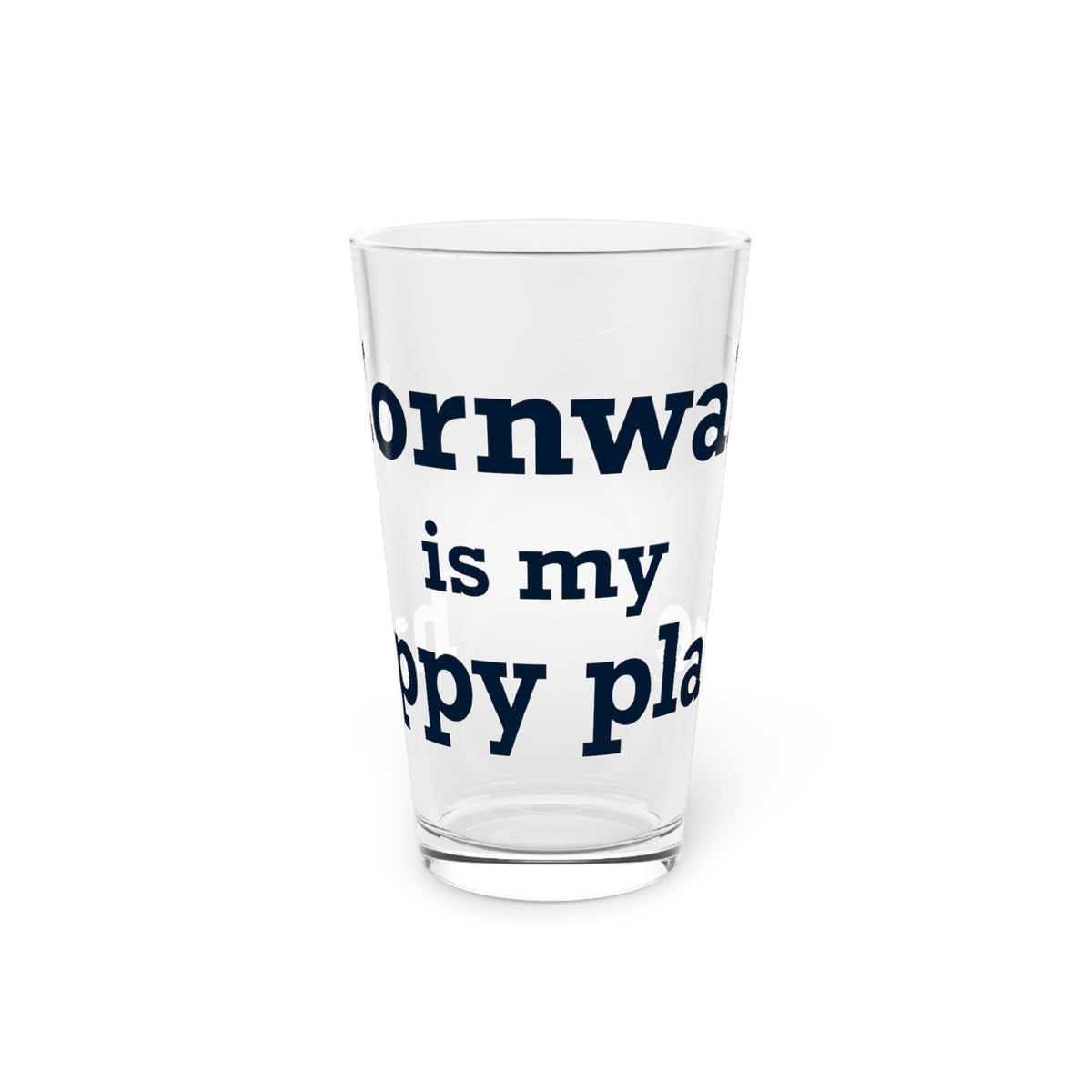 Cornwall is My Happy Place Pint Glass, 16oz
