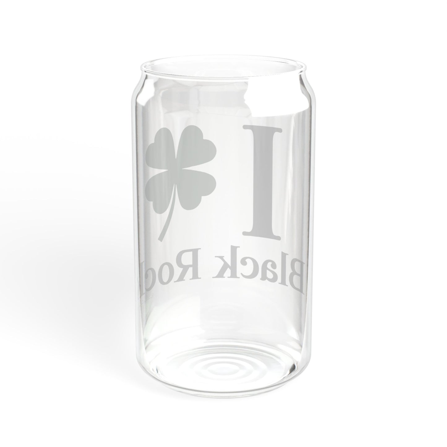 I Clover Black Rock Sipper Glass, 16oz